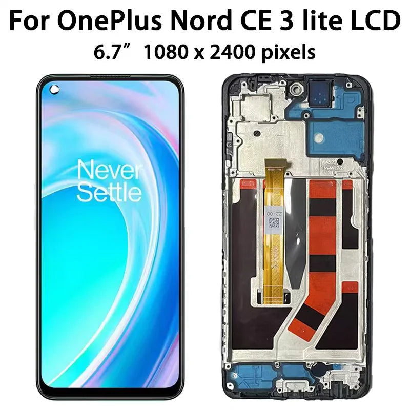 AAA+ For OnePlus Nord CE 3 Lite CE3 Lite LCD Display Touch Screen Digitizer Assembly Compatible with CPH2467 CPH2465  OnePlus phone repair parts