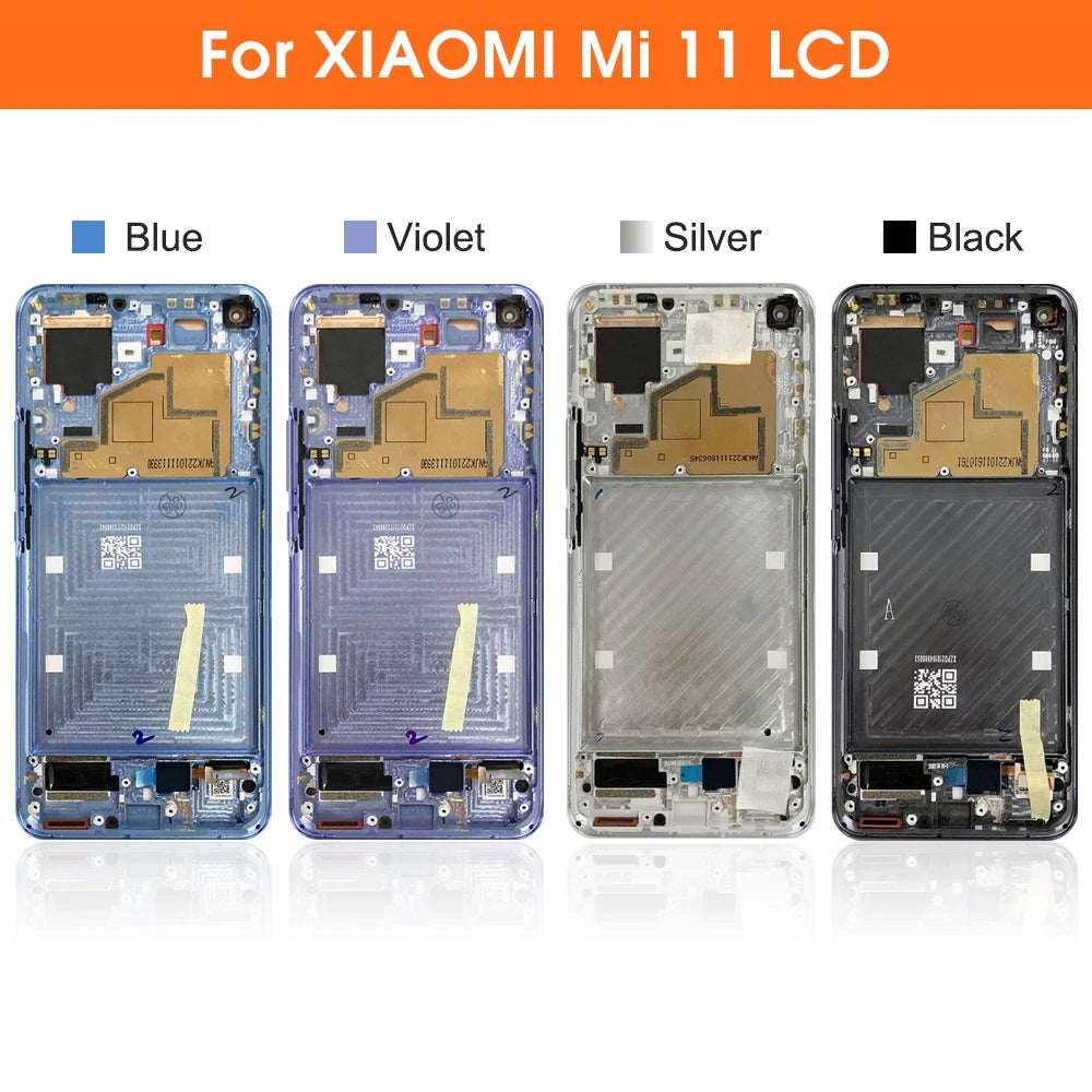 AMOLED Display Screen for Xiaomi Mi 11 M2011K2C M2011K2G Lcd Display Digital Touch Screen With Frame Replacement for Mi 11 Mi11 Xiaomi phone repair parts