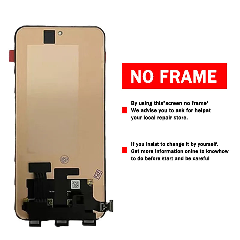 CPH2697, PKK110 Premium Lcd For Oppo Reno13 Pro 5G Display Touch Screen Digitizer Panel Assembly With Frame  Oppo phone repair parts