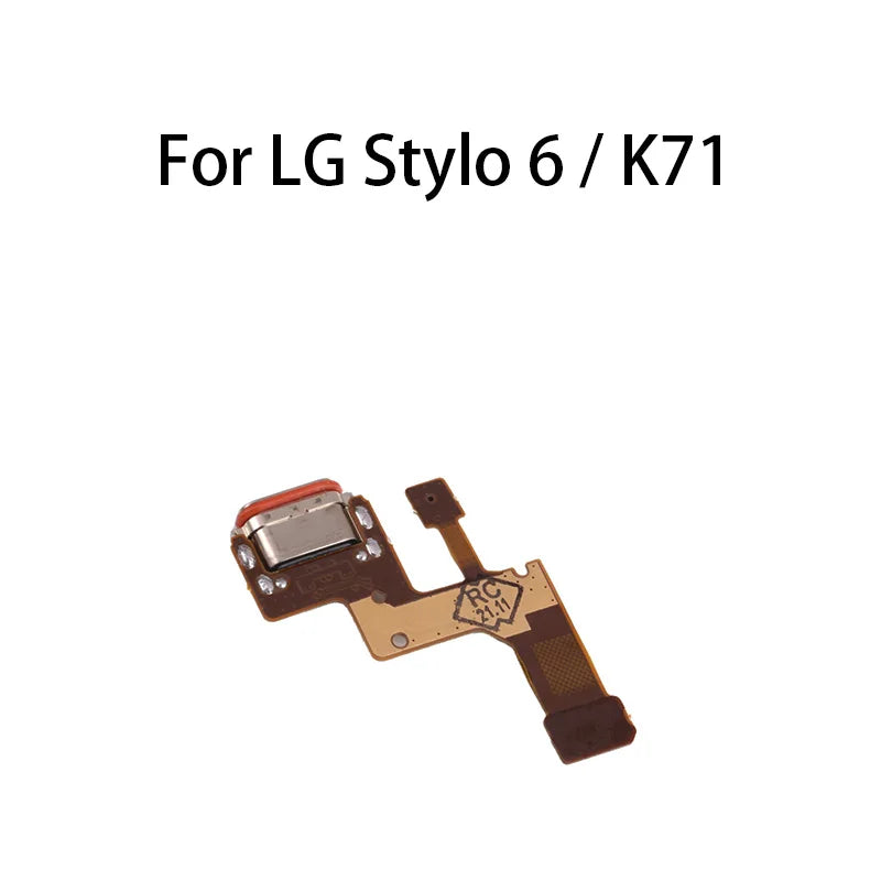 org USB Charge Port Jack Dock Connector Charging Board For LG Stylo 6 / K71 LMQ730TM, LM-Q730TM, LMQ730HA, LM-Q730HA LG phone repair parts