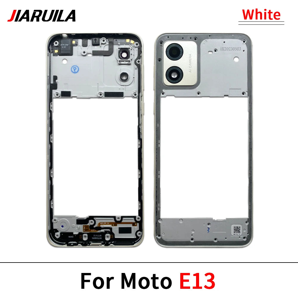 New Middle Frame Cover For Motorola For Motorola Moto E22 E32 E13 E22i Edge 20 Lite Middle Housing with Lens Frame Parts Motorola phone repair parts