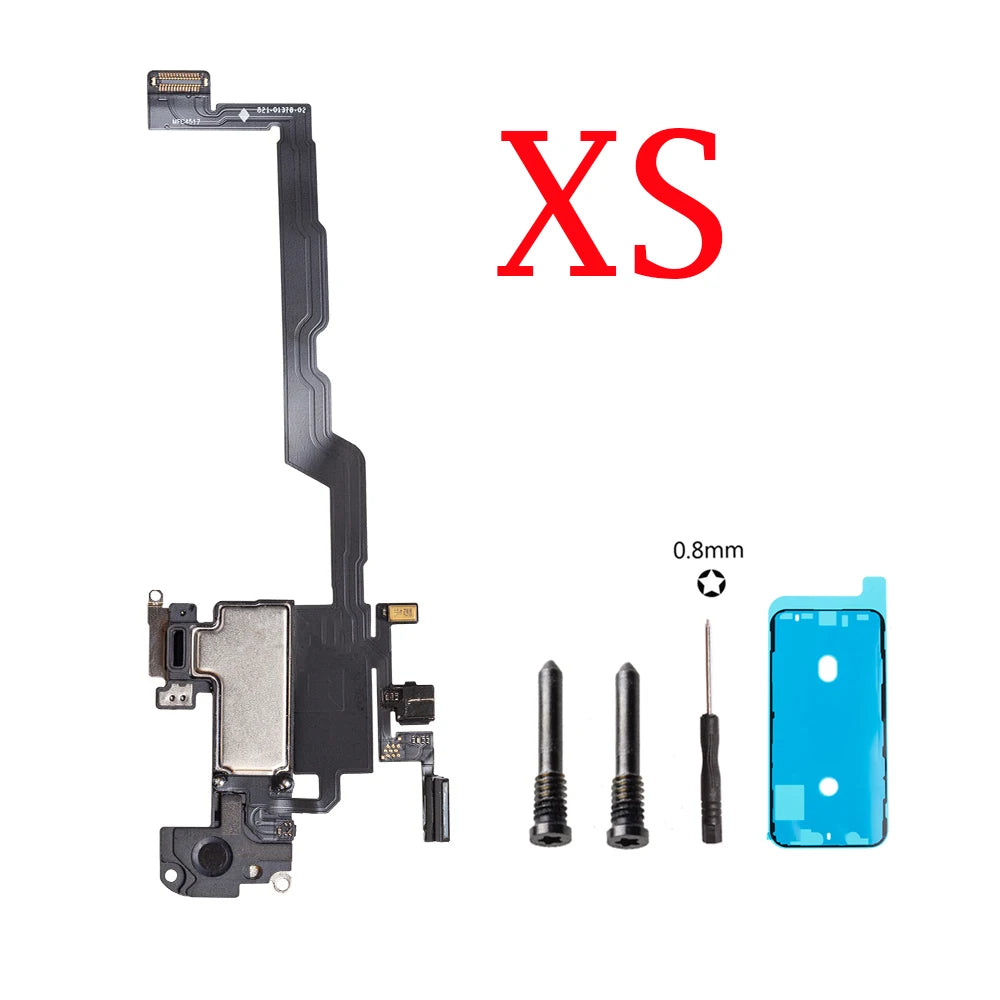 1set Top Front Earpiece Flex Cable For iPhone 11 12 Pro Max X XS XR Sensor Proximity Small Earphone Ear Speaker Headset Parts iPhone phone repair parts