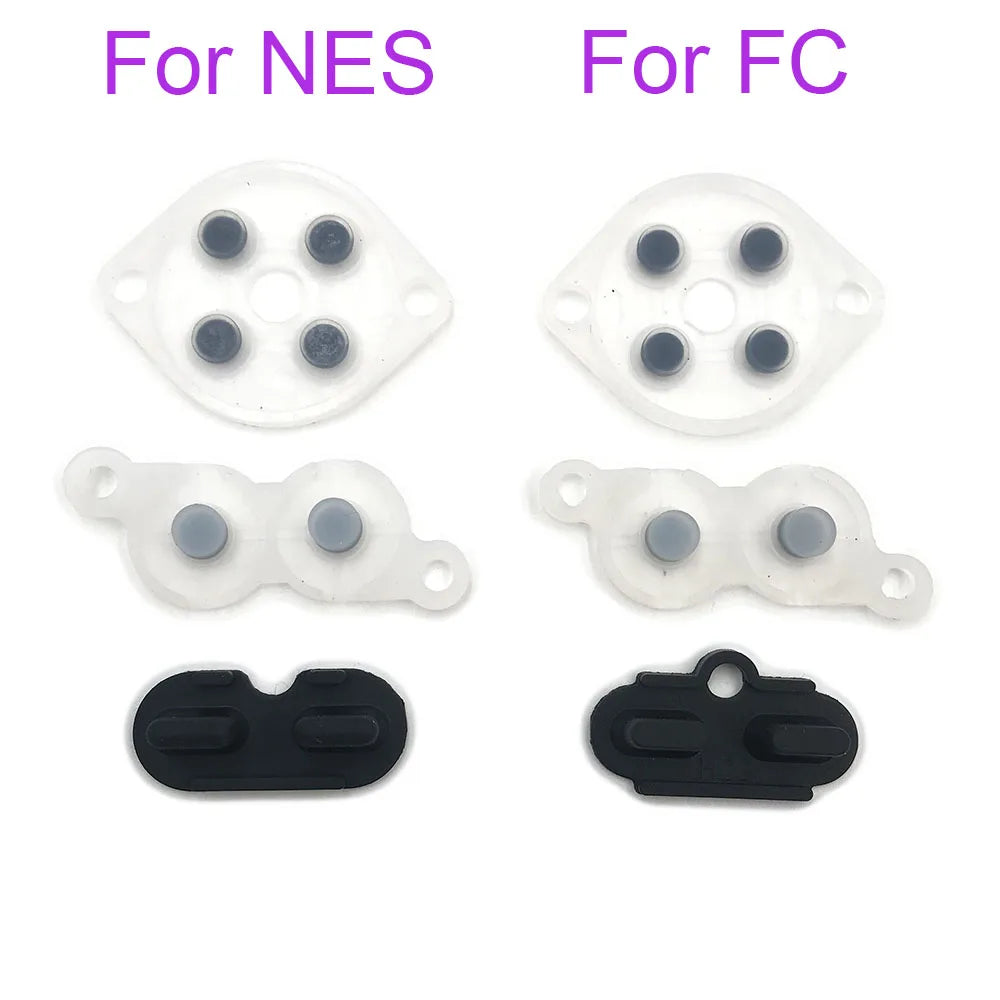1set-10set Rubber Replacement Parts For NES FC PC Controller Joy Pad Silicon Conduct Rubber Button Game console repair parts