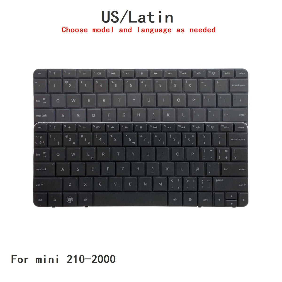 New US Latin Language  Keyboard For HP mini 210-2000 Notebook PC Replacement Keyboard HP laptop repair parts