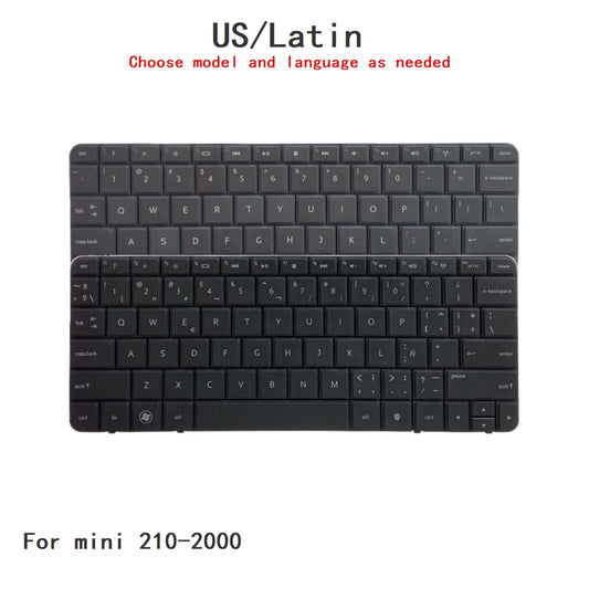 New US Latin Language  Keyboard For HP mini 210-2000 Notebook PC Replacement Keyboard HP laptop repair parts