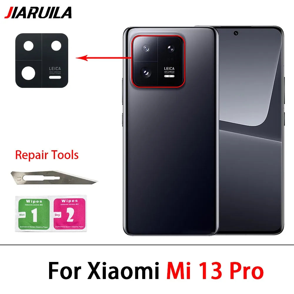 Rear Back Camera Glass Lens For Xiaomi Mi 10 10T 11 11T 12 12T 13 14 14T 15 15T Pro Lite Pro 5G Camera Lens With Adhesive Xiaomi  Xiao mi phone repair parts