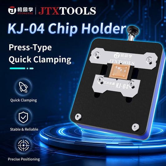 JTXTOOLS KJ-04 Chip Holder Press-Type Quick Clamping BGA Jig PCB Stable Fixture for Phone Motherboard Repair Professional Repair Tools