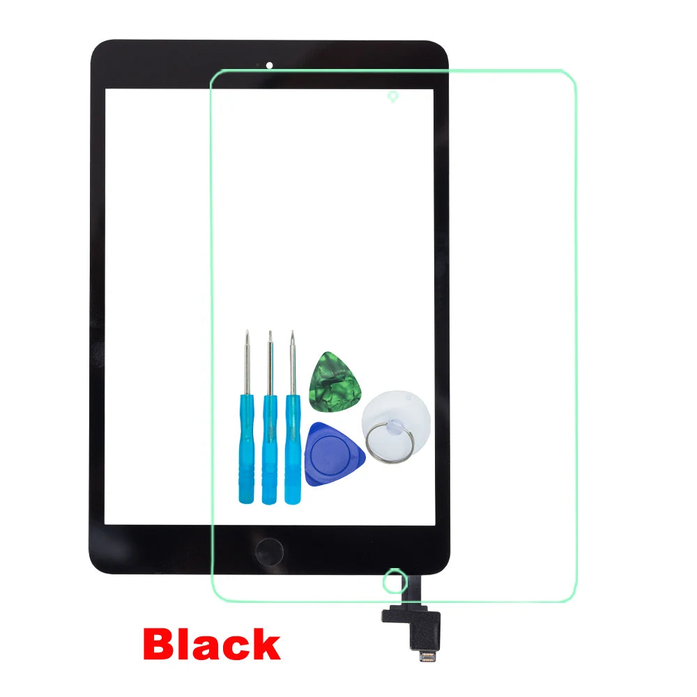 Touch Screen Digitizer + IC Chip Connector Flex Cable For iPad Mini 1 Mini 2 Mini 3 A1432 A1454 A1455 A1489 A1490 A1599 A1600 iPad tablet repair parts