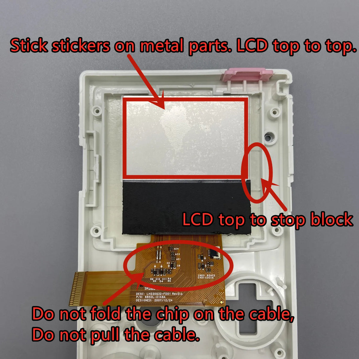 2.2 Inches GBC LCD High Brightness LCD Screen For Gameboy Color GBC, Plug And Play Without Welding And Shell Cutting. Game console repair parts