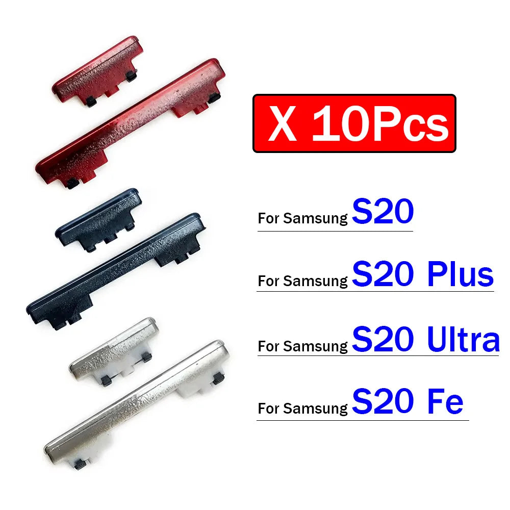 10Pcs/Lot, New Power Button + Volume Side Button For Samsung S20 / S20 Plus / S20 Ultra / S20 Fe Samsung phone repair parts