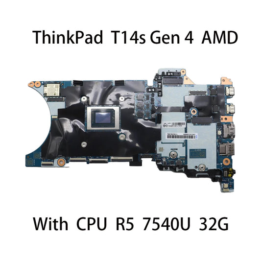 NM-F221 Laptop Motherboard For Lenovo ThinkPad T14s Gen 4 AMD With CPU R5 7540U RAM 32G FRU 5B21L75959 Lenovo laptop repair parts