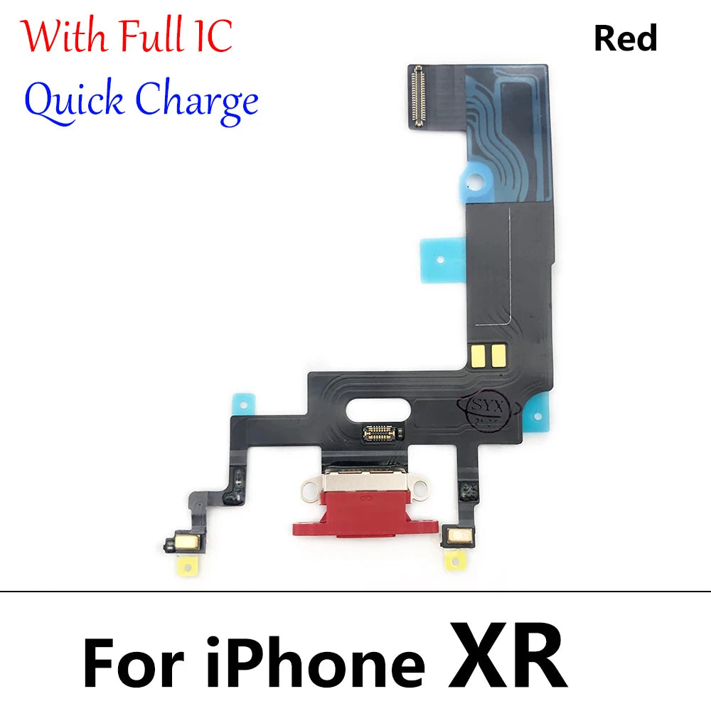 New For iPhone X XR XS Max Dock Connector Micro USB Charger Charging Board Port Flex Cable Microphone Board iPhone phone repair parts