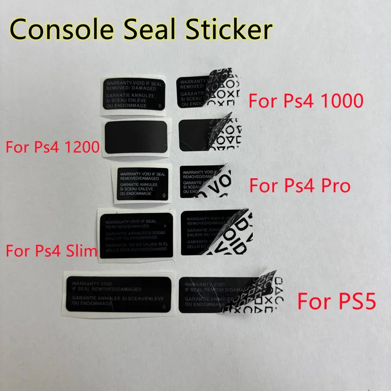 20Pcs/Lot Replacement for Ps4 1000 11XX 1200 20xx Slim Pro Housing Host Warranty Sticker for Ps5 Console Case Shell Label Seal  Game console repair parts