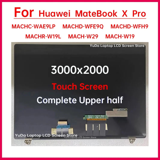 For Huawei MateBook X Pro MACHC-WAE9LP MACHD-WFE9Q WFH9 MACHR MACH-W29 W19 Touch Screen LCD Display Full Assembly Replacement HUAWEI laptop repair parts