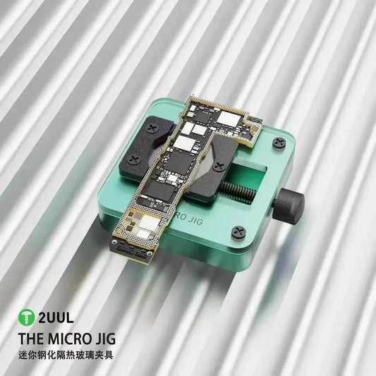 2uul Original Micro Jig Universal Tempered Insulating Glass MINI IC Fixture BGA Maintenance Mobile Phone Repair Tool Clamp Professional Repair Tools