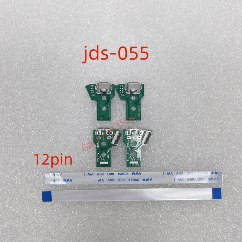 10sets USB Charging Port Power Socket Board with 14Pin Flex Cable JDS 001 Connector for PS4 Joystick Controller Game console repair parts