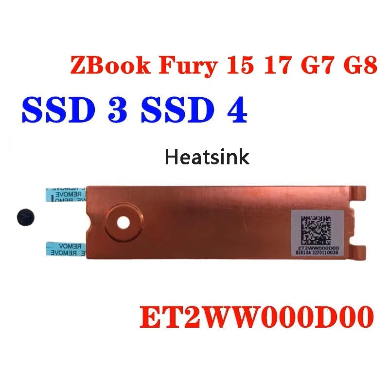 Bracket Heatsink Plate M.2 SSD3 SSD4 15 G7 G8 17 G8 G7 For Laptop HP ZBook Fury New Original HP laptop repair parts