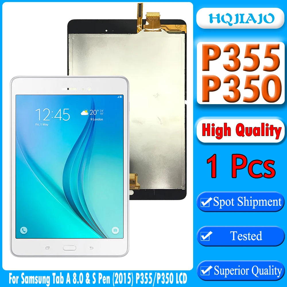 Tablet LCD For Samsung Tab A 8.0 SM-P350 SM-P355 P350 P355 LCD Display Touch Screen Digitizer Assembly Sensors Repair LCD Tablet repair parts