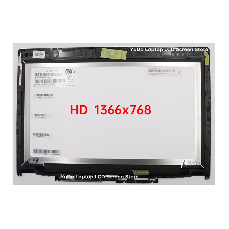 12.5" Laptop LCD Touch Screen For Lenovo ThinkPad Yoga 260 Type 20FD 20FE 20GS 20GT Display Digitizer+Frame Assembly Replacement Lenovo laptop repair parts