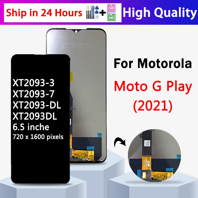 G Play Display Screen For Motorola Moto G Play 2021 XT2093 LCD Display Touch Screen Digitizer Assembly Replacement Repair Parts Motorola phone repair parts