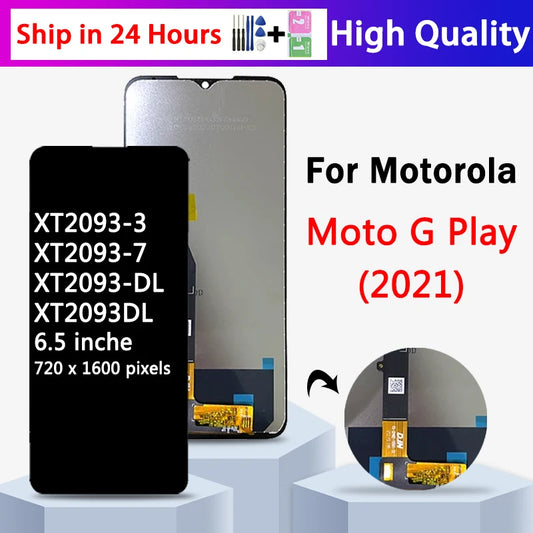 G Play Display Screen For Motorola Moto G Play 2021 XT2093 LCD Display Touch Screen Digitizer Assembly Replacement Repair Parts Motorola phone repair parts