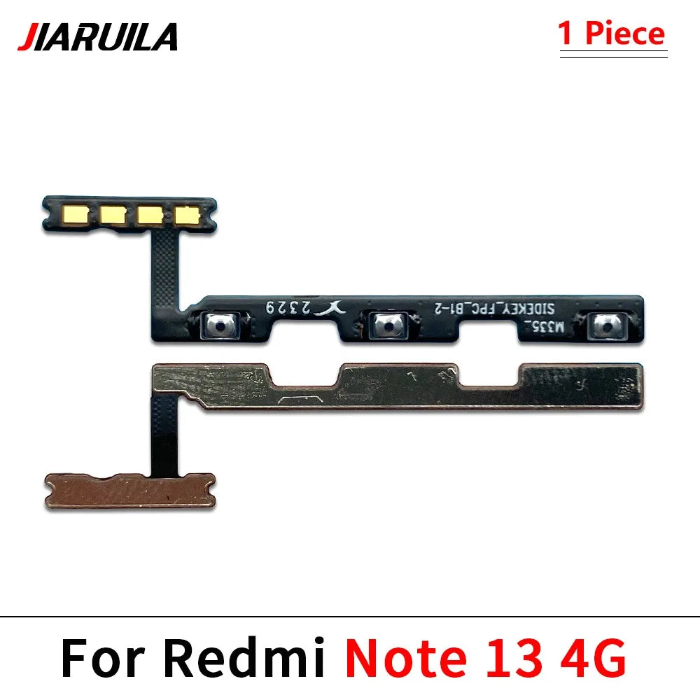 Power On Off Volume Side Button Key Flex Cable For Xiaomi Redmi Note 13 14 15 Pro Plus 4G 5G Xiaomi  Xiao mi phone repair parts