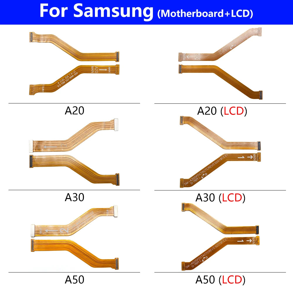 New For Samsung A10 A20 A30 A40 A50 A60 A70 A80 A90 Main Board Motherboard FPC LCD Display Connect Mainboard Flex Cable Samsung phone repair parts