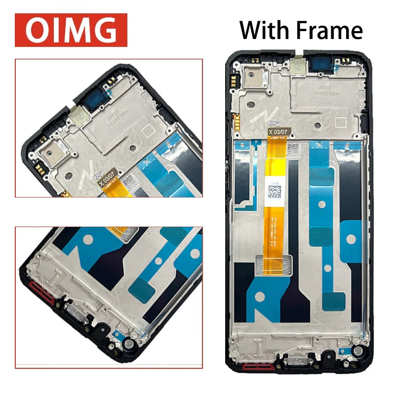 6.72" Screen For Realme C75 Display Screen For OPPO Realme C75 RMX3941 RMX394 Display Screen Touch Panel Digitizer With Frame Oppo phone repair parts Realme phone repair parts