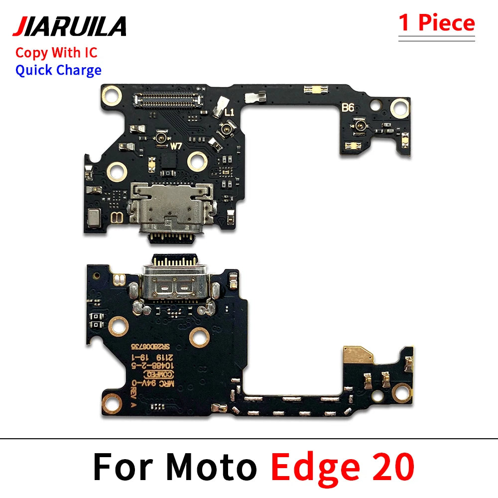 10Pcs, USB Charge Port Dock Connector Charging Board Flex Cable For Moto Edge 20 Lite S 40 30 50 Neo Fusion Ultra Plus Pro 2021 Motorola phone repair parts