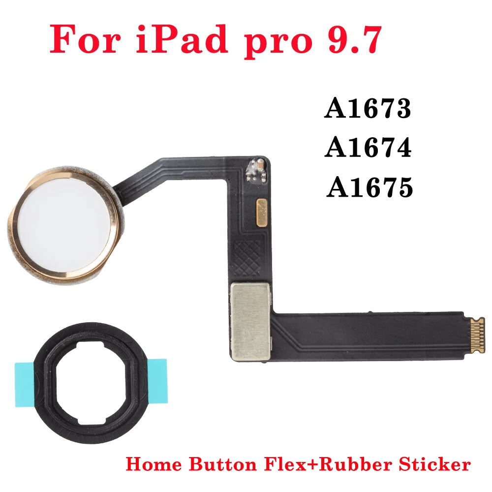 1pcs Home Menu Button  For iPad Pro 9.7 A1673 A1674 A1675 Home Button Flex Cable Assembly iPad tablet repair parts