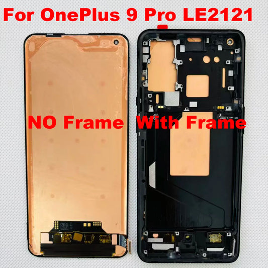 6.7''Original Amoled For OnePlus 9 Pro LE2121 LCD Screen Display Touch Panel Digitizer For OnePlus 9 1+9 LE2113 LE211 Frame  OnePlus phone repair parts