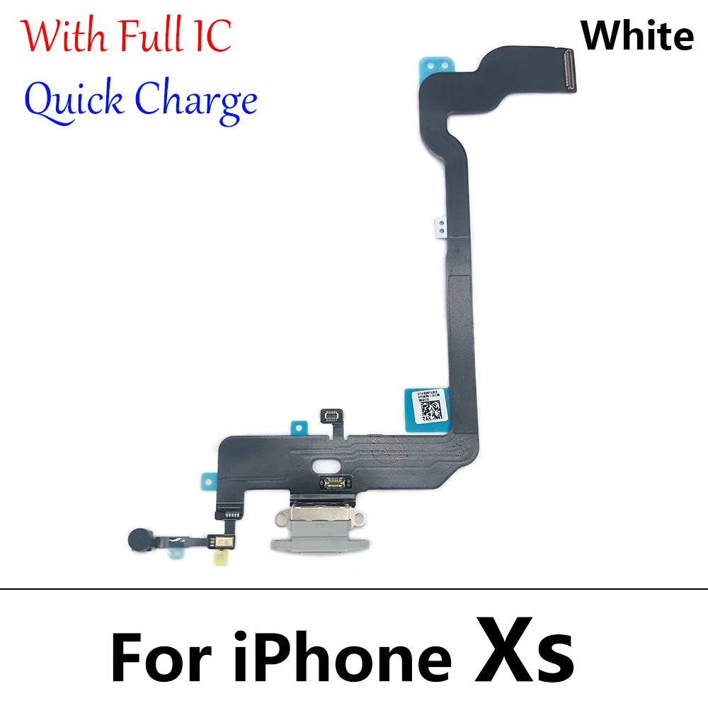 New For iPhone X XR XS Max Dock Connector Micro USB Charger Charging Board Port Flex Cable Microphone Board iPhone phone repair parts
