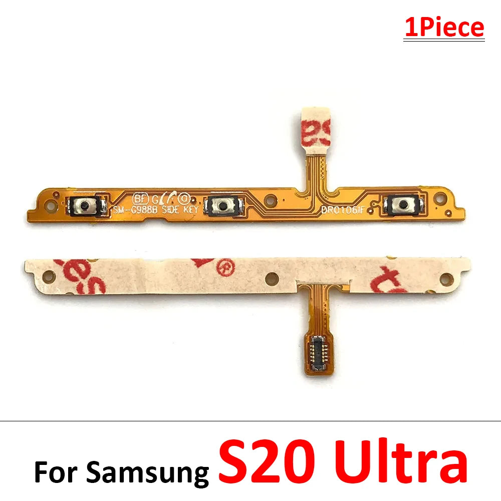 10Pcs, Volume Button Power Switch On Off Button Flex Cable For Samsung S20 S21 S22 S23 S24 Plus Ultra Fe Samsung phone repair parts