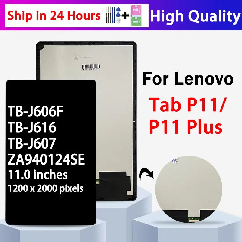 11" LCD Display Touch Screen Digitizer Assembly for Lenovo Tab P11 P11 Plus TB-J606F TB-J606L TB-J606 TB-J616 TB-J607 Tablet repair parts