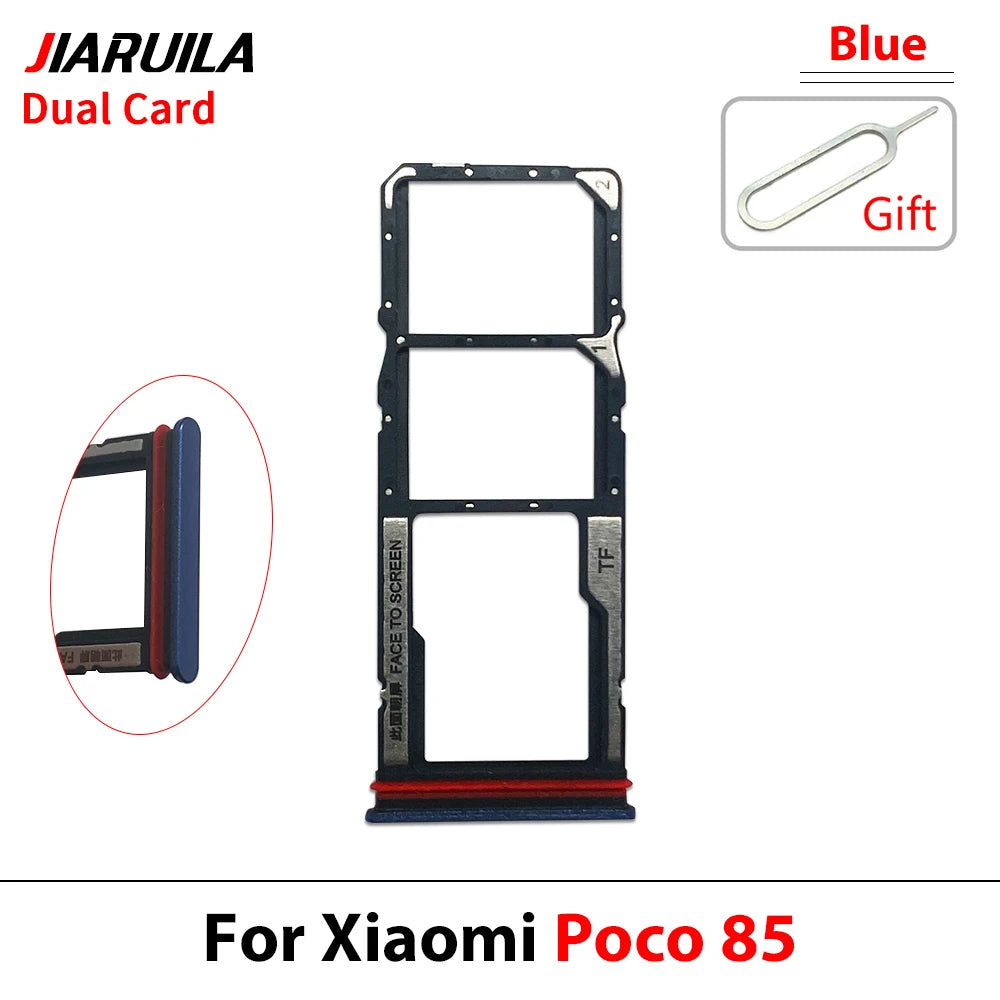 New For Xiaomi Poco C40 C71 C65 C75 C85 SIM Card Slot SD Card Tray Holder Adapter  Xiaomi  Xiao mi phone repair parts