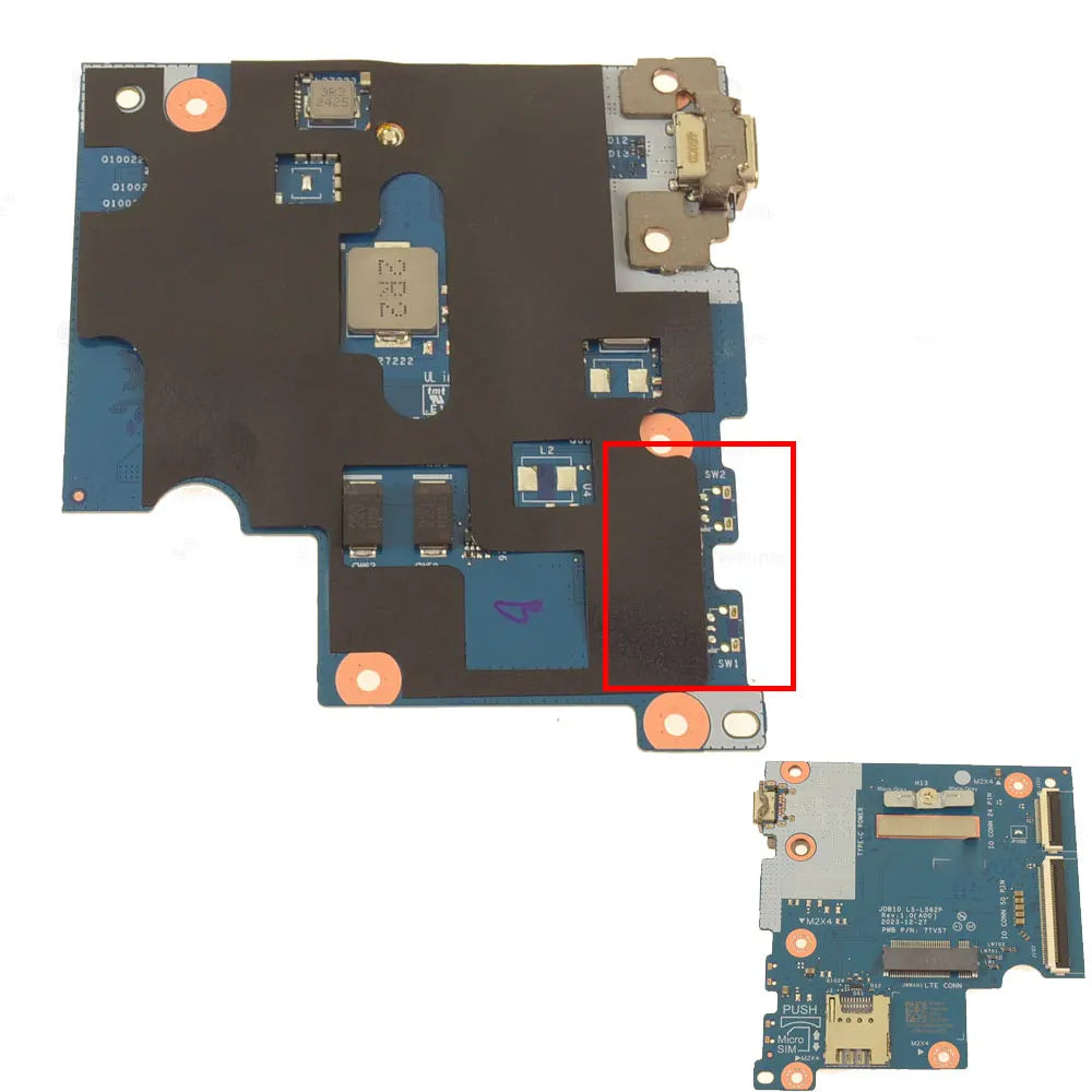For Dell Chromebook 11 3120 2-IN-1 Laptop Type-c USB-C USB DC Power Connector Jack DC-IN Charging Switch Power Button Board Dell laptop repair parts