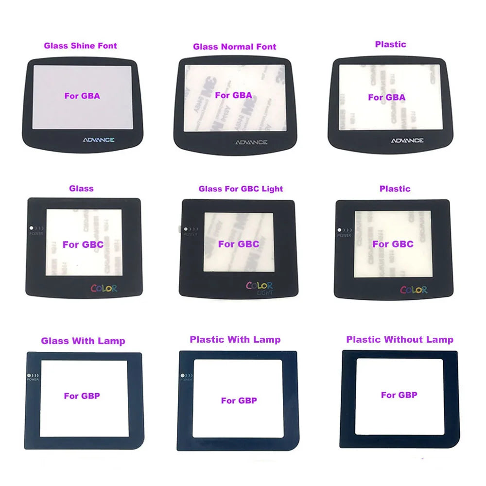 1-5PCS Plastic Glass Lens Protector W/ Adhensive For Gameboy Pocket Screen Lens For GBP GBA GBC Console Game console repair parts