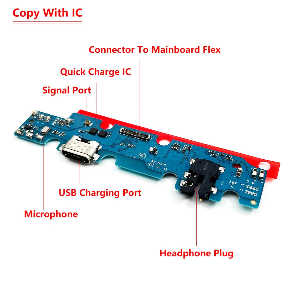 For Samsung Tab A7 Lite T220 T225 USB Charging Dock Connector Port Board Flex Cable Samsung phone repair parts