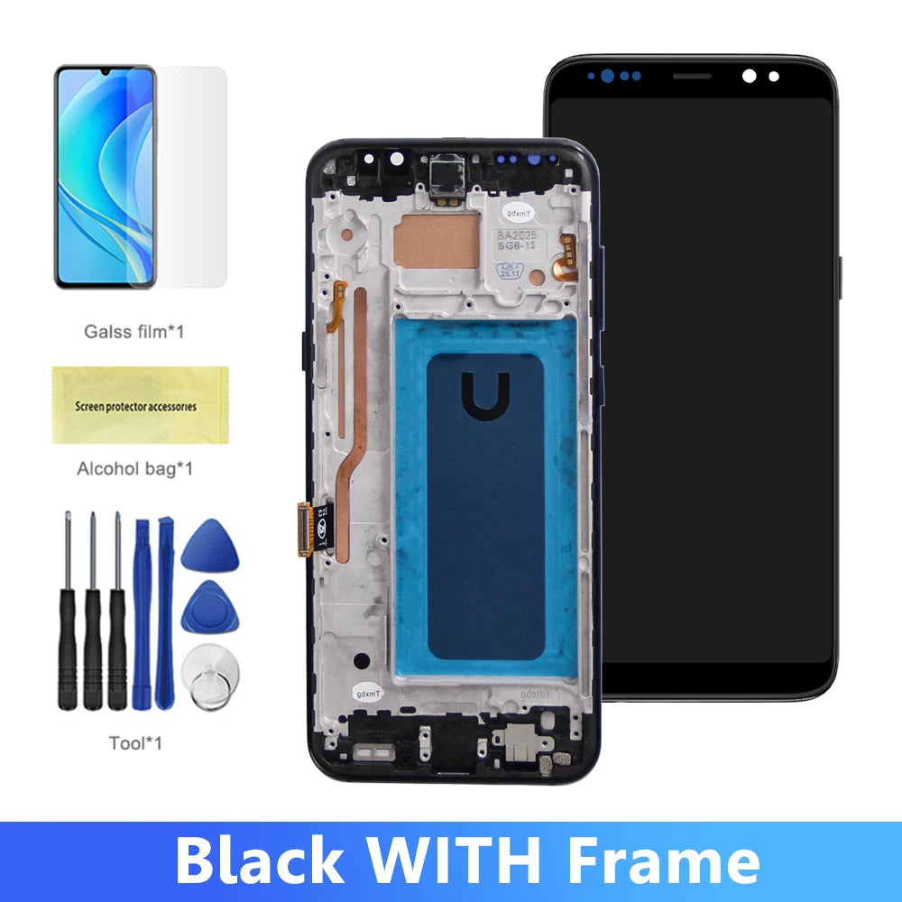 S8+ G955 G955F Display Screen Assembly for Samsung Galaxy S8 Plus Lcd Display Digital Touch Screen with Frame Replacement Parts Samsung phone repair parts