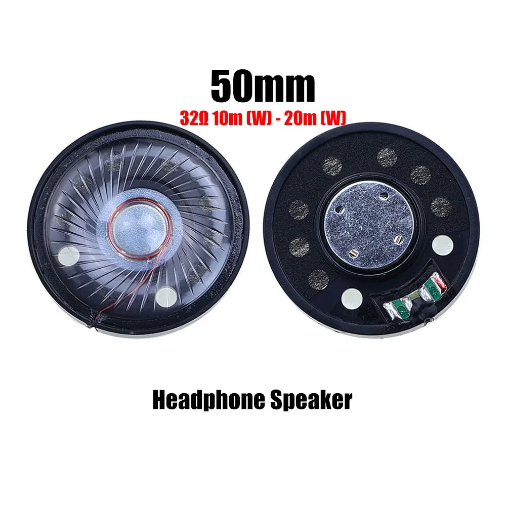 2pcs 32 ohm 32R 10m（W）-20m(W) 27mm 30mm 40mm 50mm Headset Driver Hifi Headphone Speaker Magnetic Noise Reduction Loudspeaker Game console repair parts