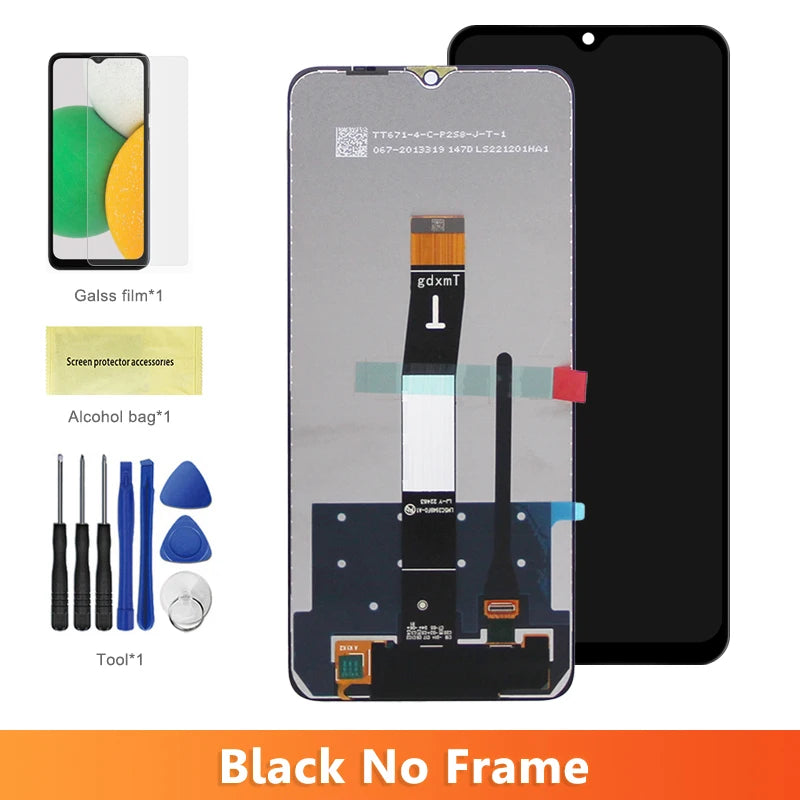 6.71" Redmi 12C Screen Replacement, for Xiaomi Redmi 12C 22120RN86G Lcd Display Digital Touch Screen with Frame for Redmi 12C Xiaomi phone repair parts