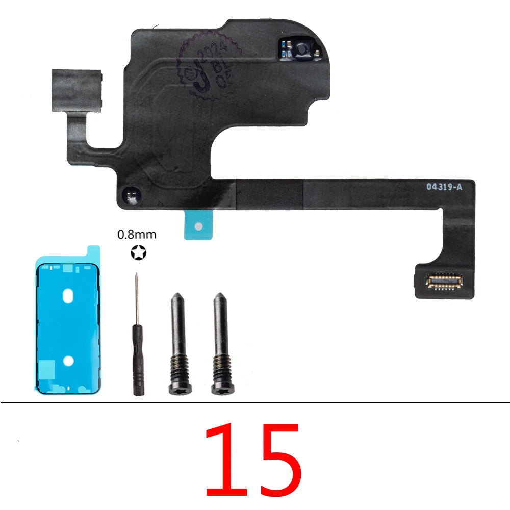 Earpiece Light Sensor Proximity Flex Cable for iPhone 16 Plus 15 ProMax No Speaker Sensor Ribbon iPhone phone repair parts