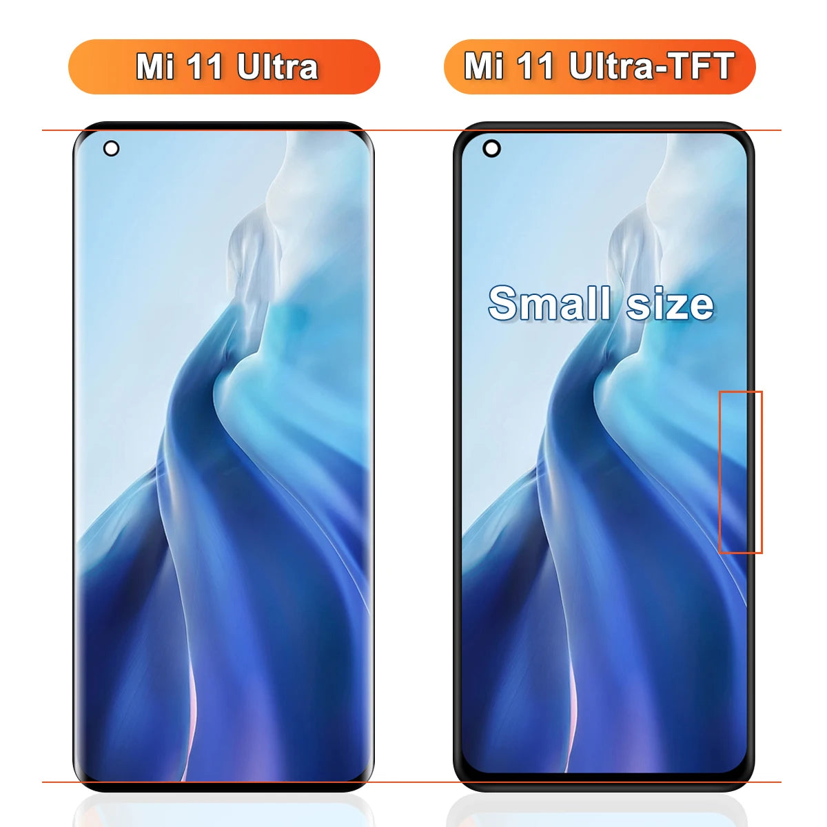 For Xiaomi Mi 11 Ultra M2102K1G M2102K1C LCD Display Touch Screen Digitizer Assembly Replacement Parts 100% Tested Xiaomi phone repair parts