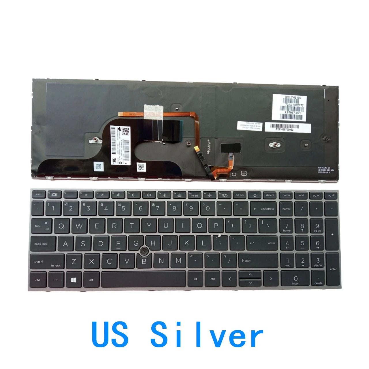 New US Russian Spanish language  Backlit Keyboard For HP ZBOOK 15 G7 ZBOOK 15 G8 ZBOOK Fury 15 G7 M17094 HP laptop repair parts