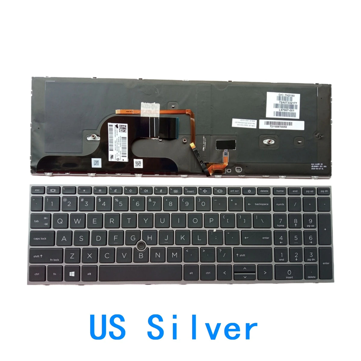 New US Russian Spanish language  Backlit Keyboard For HP ZBOOK 15 G7 ZBOOK 15 G8 ZBOOK Fury 15 G7 M17094 HP laptop repair parts
