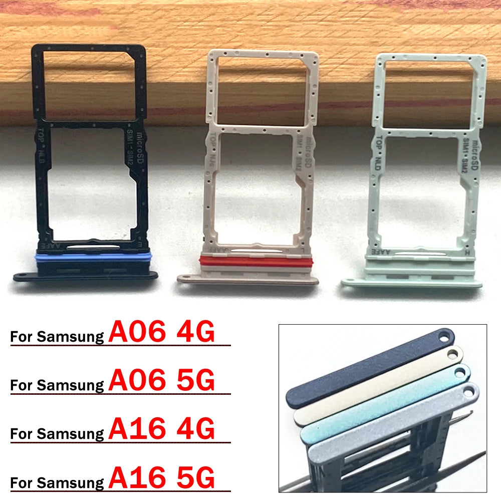 New For Samsung A06 A16 4G 5G SIM Card Slot SD Card Tray Holder Adapter Repair Parts Samsung phone repair parts
