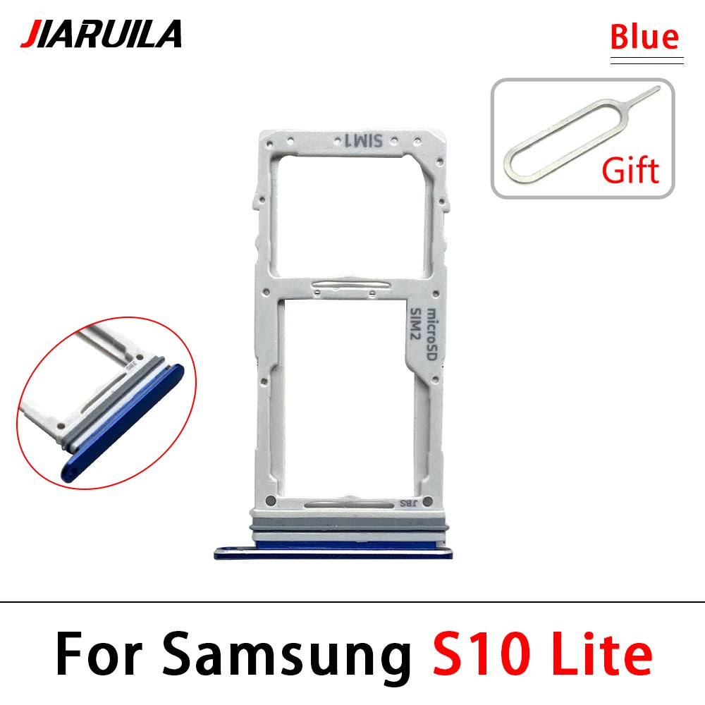New SiM Tray For Samsung S10 Lite SIM Card Slot SD Card Tray Holder Adapter Samsung phone repair parts