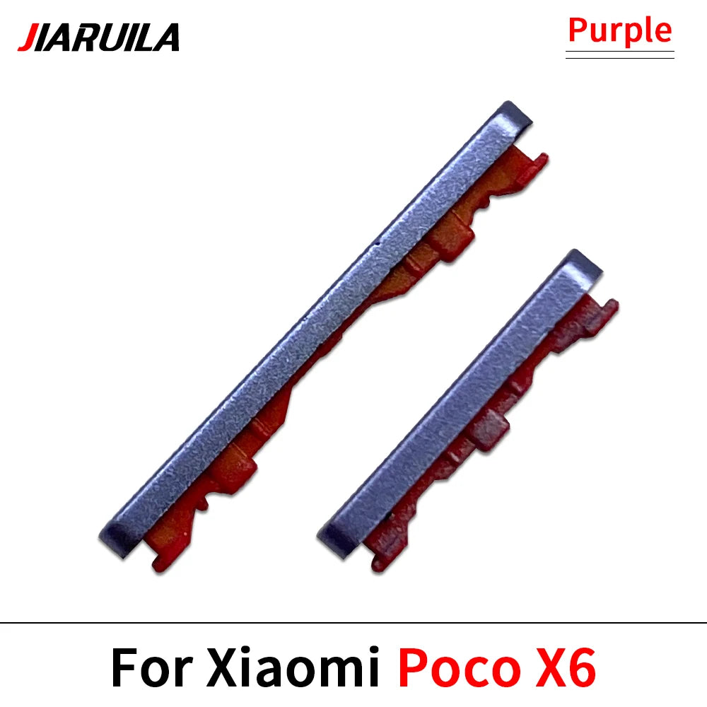 Side Key Power and Volume Button For Xiaomi Poco X4 X5 X6 Pro 5G Replacement Parts Xiaomi  Xiao mi phone repair parts