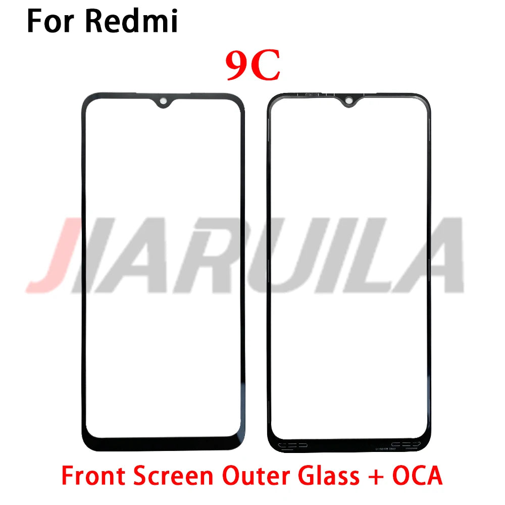 New Front Screen Outer Glass With OCA For Xiaomi Redmi 8 8A 9 9A 9C 9T 10 10A 10C 12 12C 13C 14C A1 A2 A3 Repair Parts  Xiaomi  Xiao mi phone repair parts