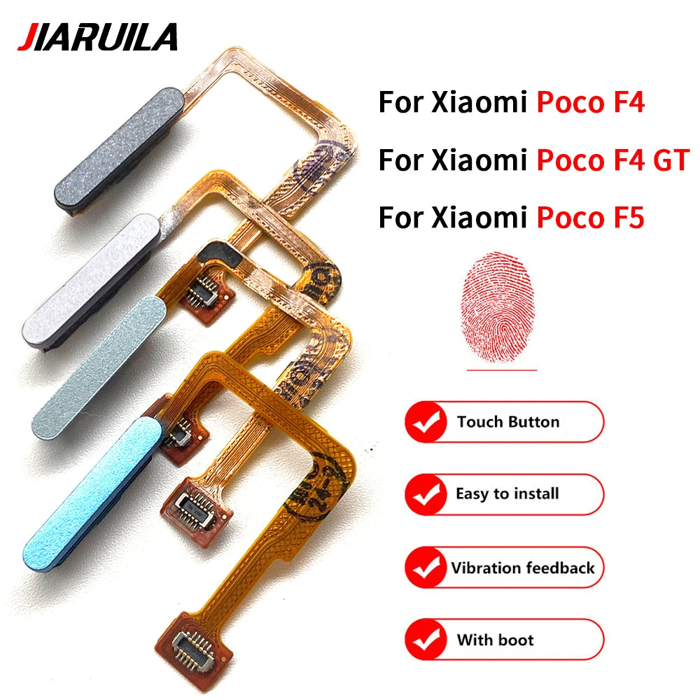 New Fingerprint Flex Cable For Xiaomi Mi Poco F3 F4 GT F5 5G Home Menu Button Key Flex Cable Replacement Parts Xiaomi  Xiao mi phone repair parts